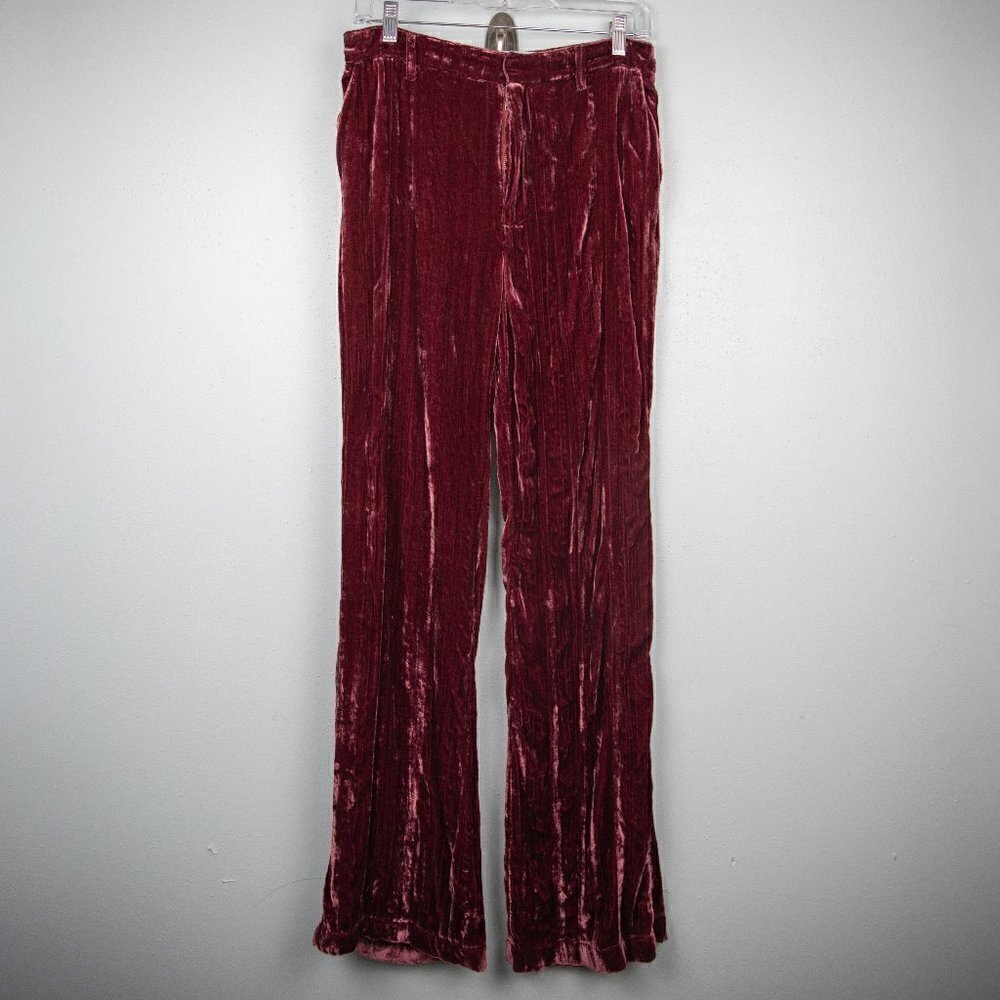 Kimchi Blue mauve velvet flare pants-4